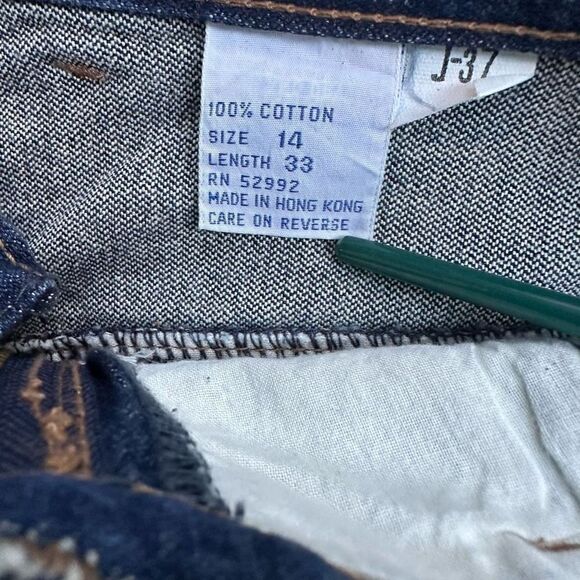 Rare 80s NWT Jordache Pleated Front High Waisted Denim Blue Jeans Size 14 Vintag - Picture 7 of 7